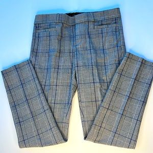 Banana Republic Sloan Ankle Pants Blue Plaid Sz 0
